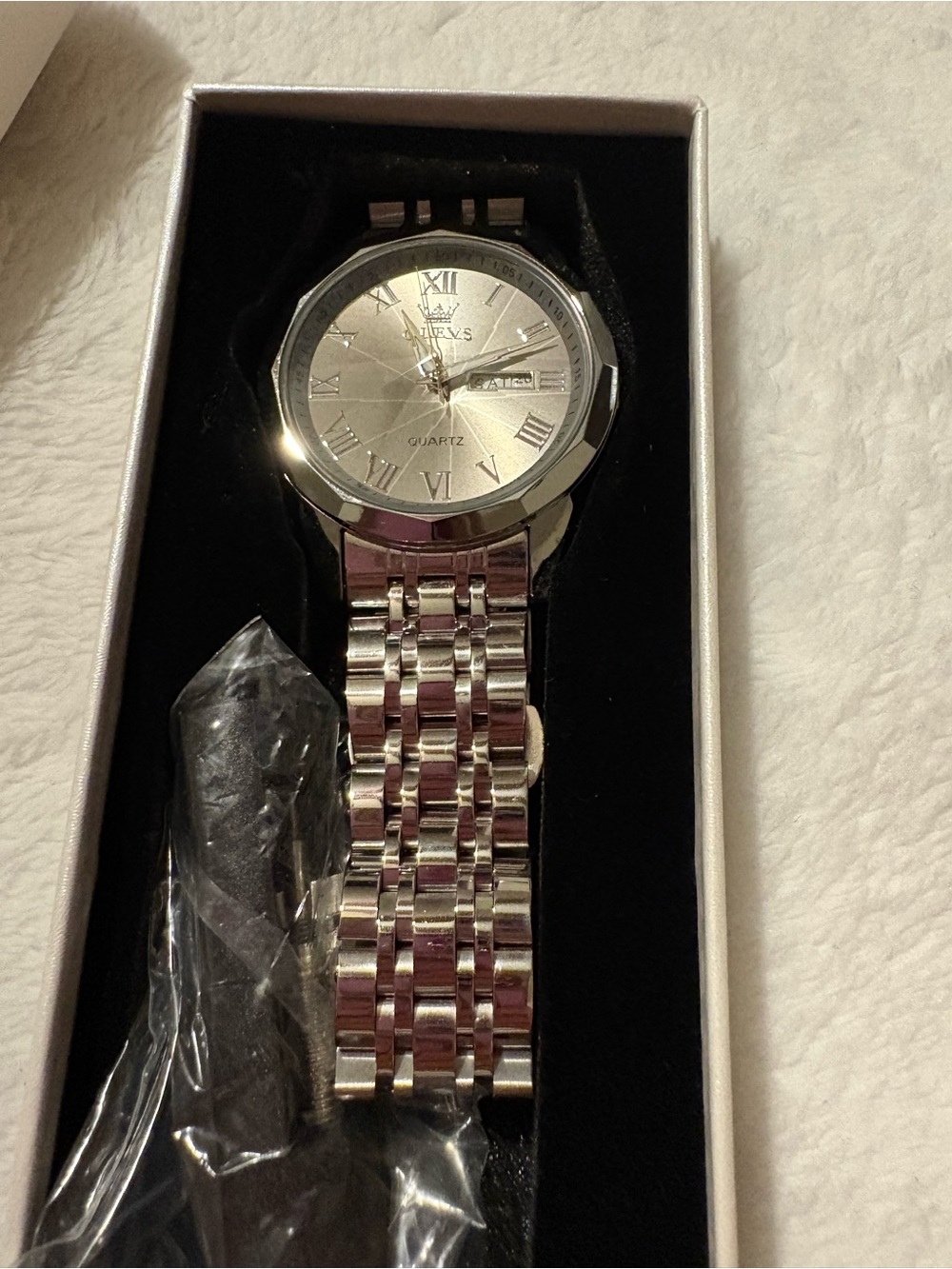 Silver Men’s Quartz Bracelet Watch - Unbranded